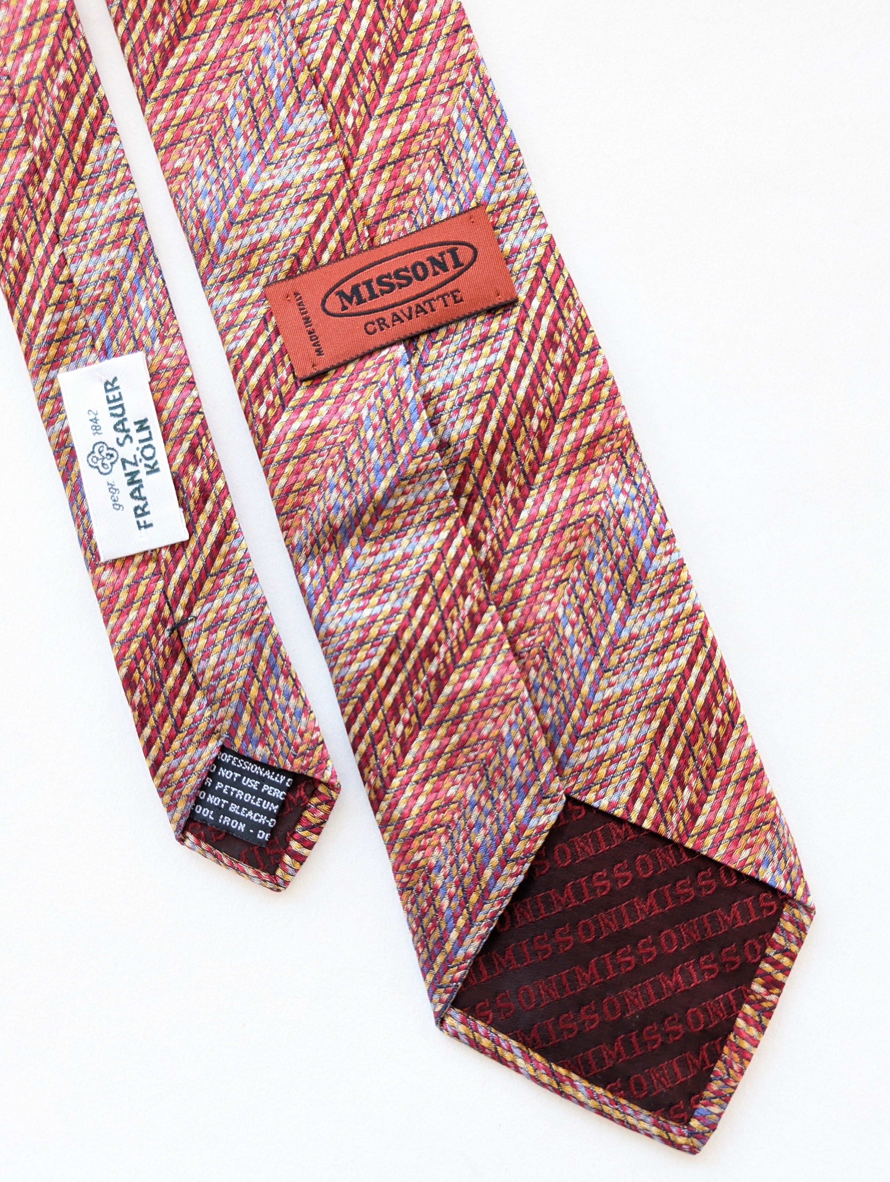 *Missoni* Krawatte Seide Rot Zickzack