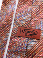 Lade das Bild in den Galerie-Viewer, *Missoni* Krawatte Seide Rot Zickzack
