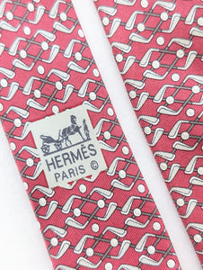 *Hermès* Krawatte Golf Rosa Paris