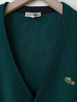 Lade das Bild in den Galerie-Viewer, *Lacoste* Cardigan Wolle Tennis Grün Blau (XL)
