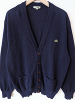 Lade das Bild in den Galerie-Viewer, *Lacoste* Cardigan Wolle Dunkelblau (XL)
