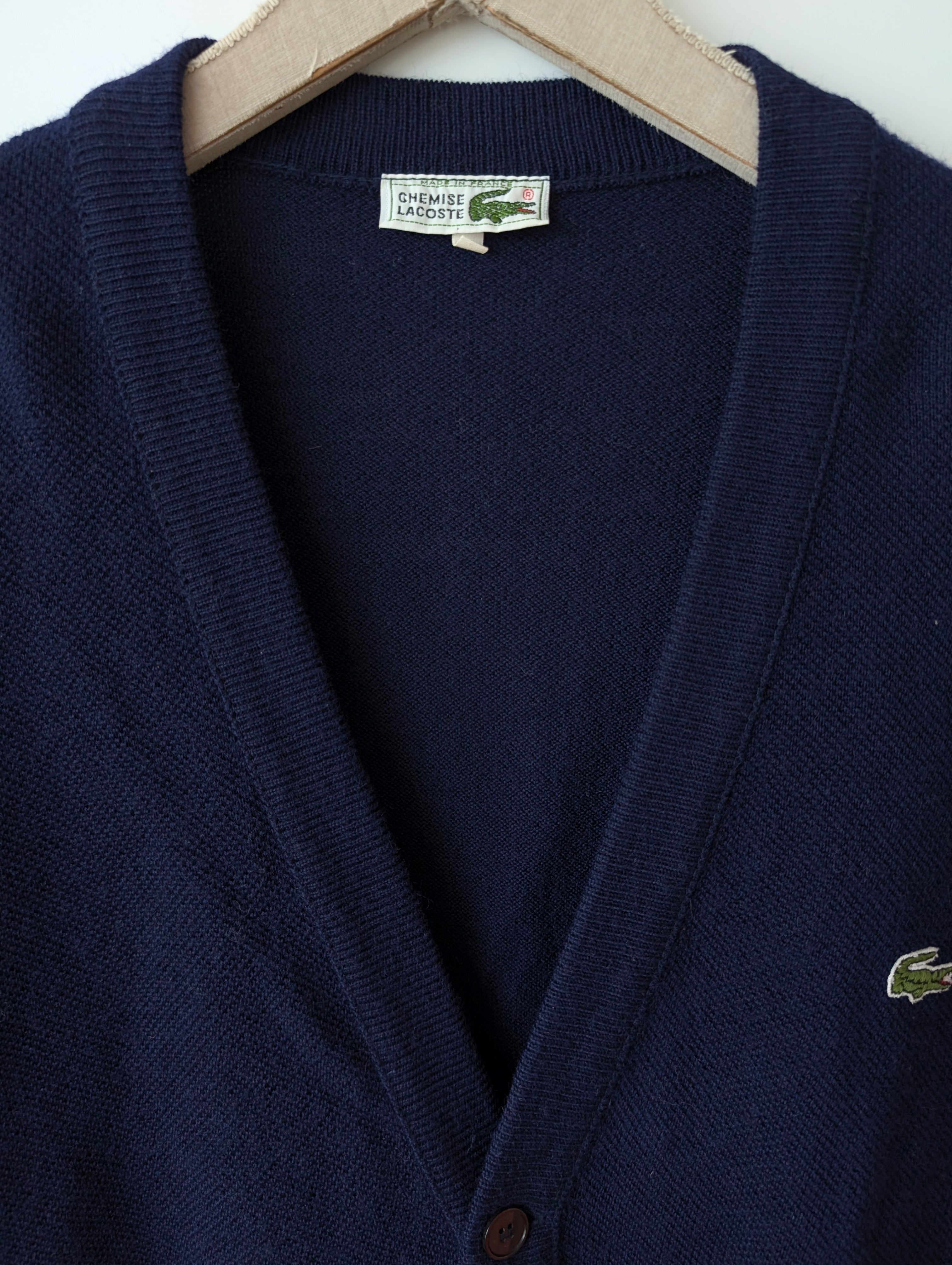 *Lacoste* Cardigan Wolle Dunkelblau (XL)