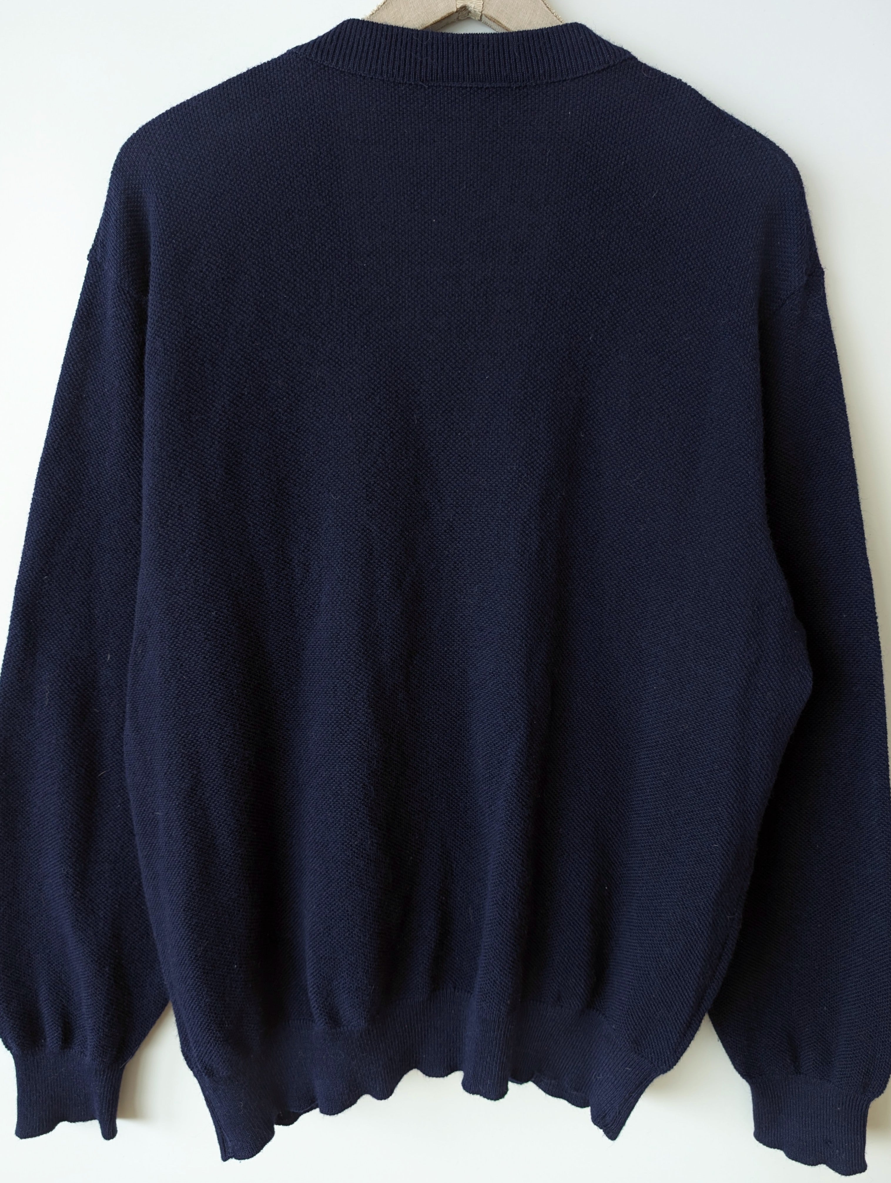 *Lacoste* Cardigan Wolle Dunkelblau (XL)