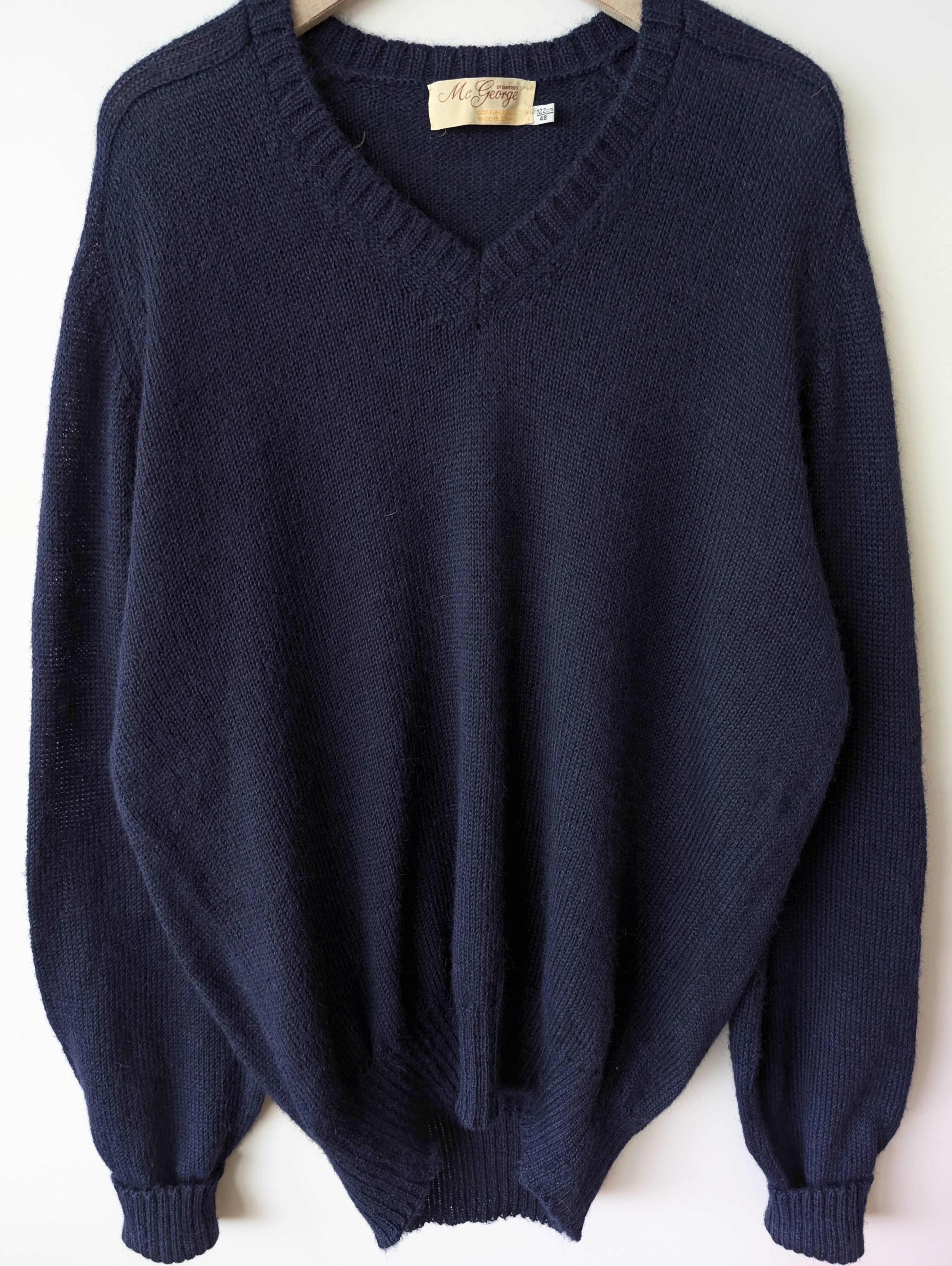 *Alpaka Wolle* Pullover Scotland Marineblau (XXL)