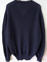 Lade das Bild in den Galerie-Viewer, *Alpaka Wolle* Pullover Scotland Marineblau (XXL)
