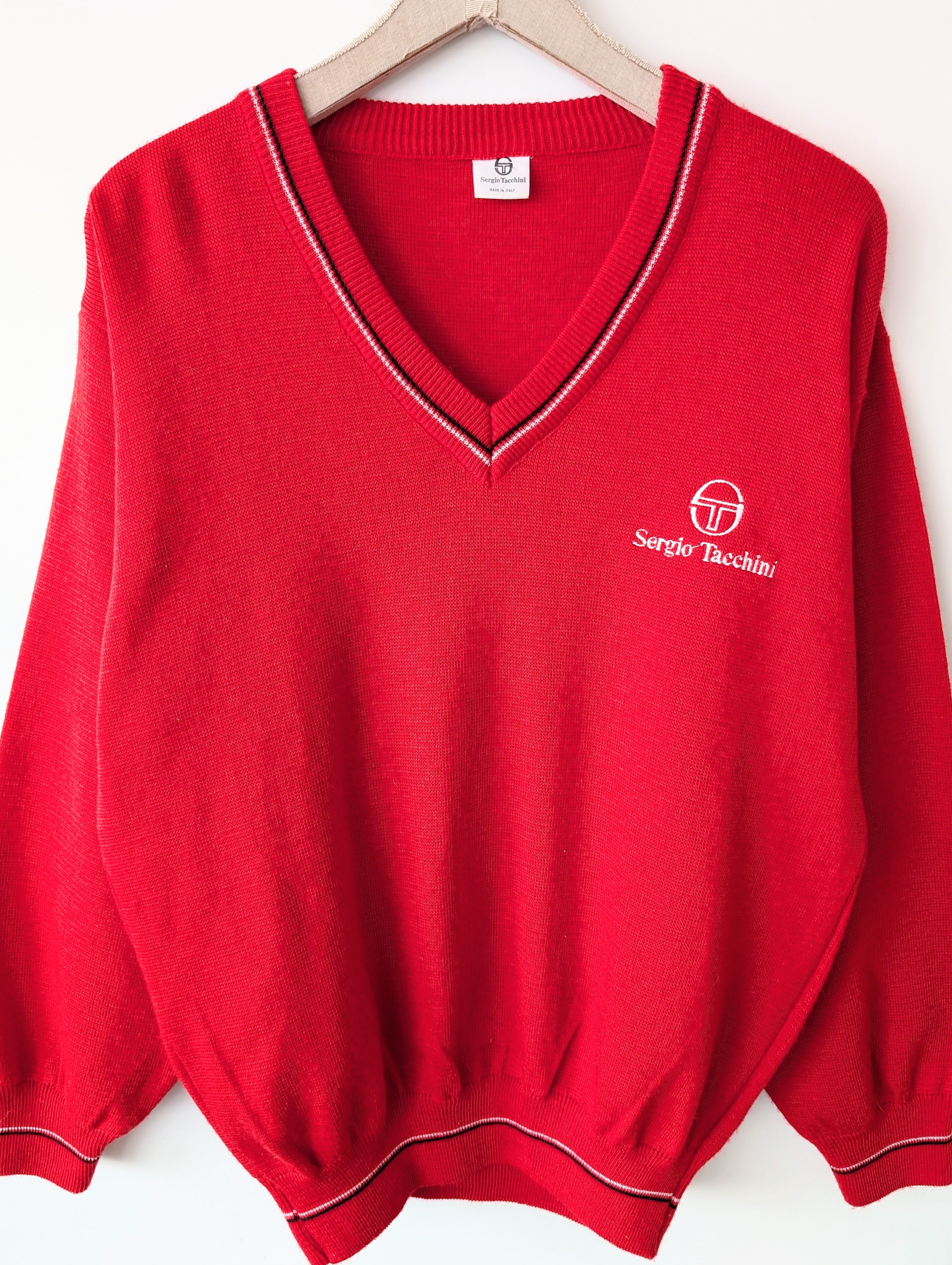 *Sergio Tacchini* Pullover Logo Stick Rot (L)