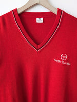 Lade das Bild in den Galerie-Viewer, *Sergio Tacchini* Pullover Logo Stick Rot (L)
