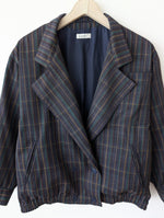 Lade das Bild in den Galerie-Viewer, Blouson 80s BomberWolle Tartan (XL)
