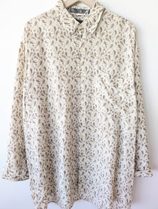 *Seide* Bluse Bohemian Paisley Beige (XXL)