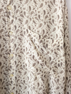 *Seide* Bluse Bohemian Paisley Beige (XXL)