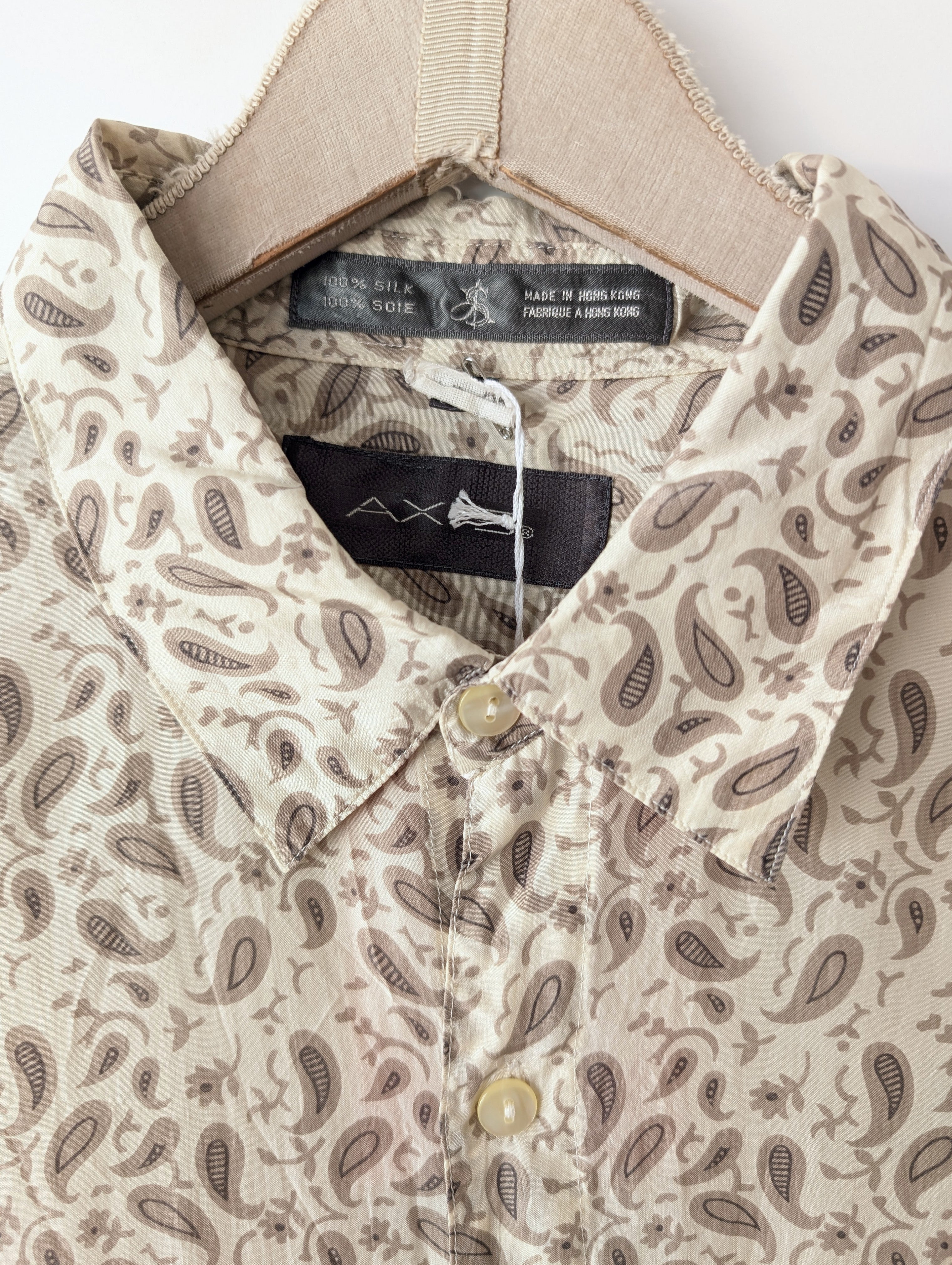 *Seide* Bluse Bohemian Paisley Beige (XXL)