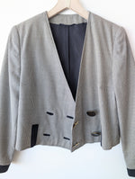 Lade das Bild in den Galerie-Viewer, Blazer Cropped 80s Hahnentritt (S-M)
