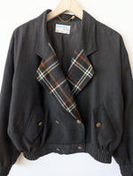 Lade das Bild in den Galerie-Viewer, *Wolle* Blouson Bomber 80s Tartan (M-L)
