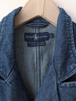 Lade das Bild in den Galerie-Viewer, *Ralph Lauren* Jeans Blazer Zweireiher Marine (L)
