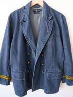 Lade das Bild in den Galerie-Viewer, *Ralph Lauren* Jeans Blazer Zweireiher Marine (L)
