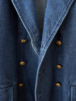 Lade das Bild in den Galerie-Viewer, *Ralph Lauren* Jeans Blazer Zweireiher Marine (L)
