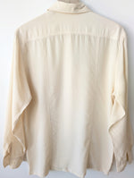 Lade das Bild in den Galerie-Viewer, *Seide* Bluse Premium Basic Creme Weiß (M)

