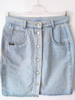 Lade das Bild in den Galerie-Viewer, Jeansrock 80s Denim Highwaisted (M-L)
