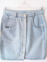 Lade das Bild in den Galerie-Viewer, Jeansrock 80s Denim Highwaisted (M-L)
