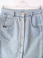 Lade das Bild in den Galerie-Viewer, Jeansrock 80s Denim Highwaisted (M-L)
