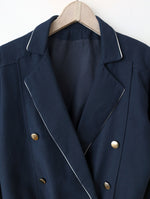 Lade das Bild in den Galerie-Viewer, *Wolle* Blouson Bomber 80s Marine (M-L)
