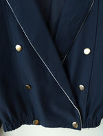 Lade das Bild in den Galerie-Viewer, *Wolle* Blouson Bomber 80s Marine (M-L)
