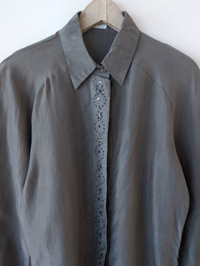 *Seide* Bluse Bohemian Stick Perlen (M-L)