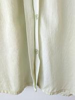 Lade das Bild in den Galerie-Viewer, *Seide* Bluse Mint Streifen Manschetten (M-L)
