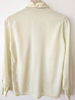Lade das Bild in den Galerie-Viewer, *Seide* Bluse Mint Streifen Manschetten (M-L)
