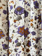 Lade das Bild in den Galerie-Viewer, Rock Leinen Wildblumen Print Lila (L-XL)
