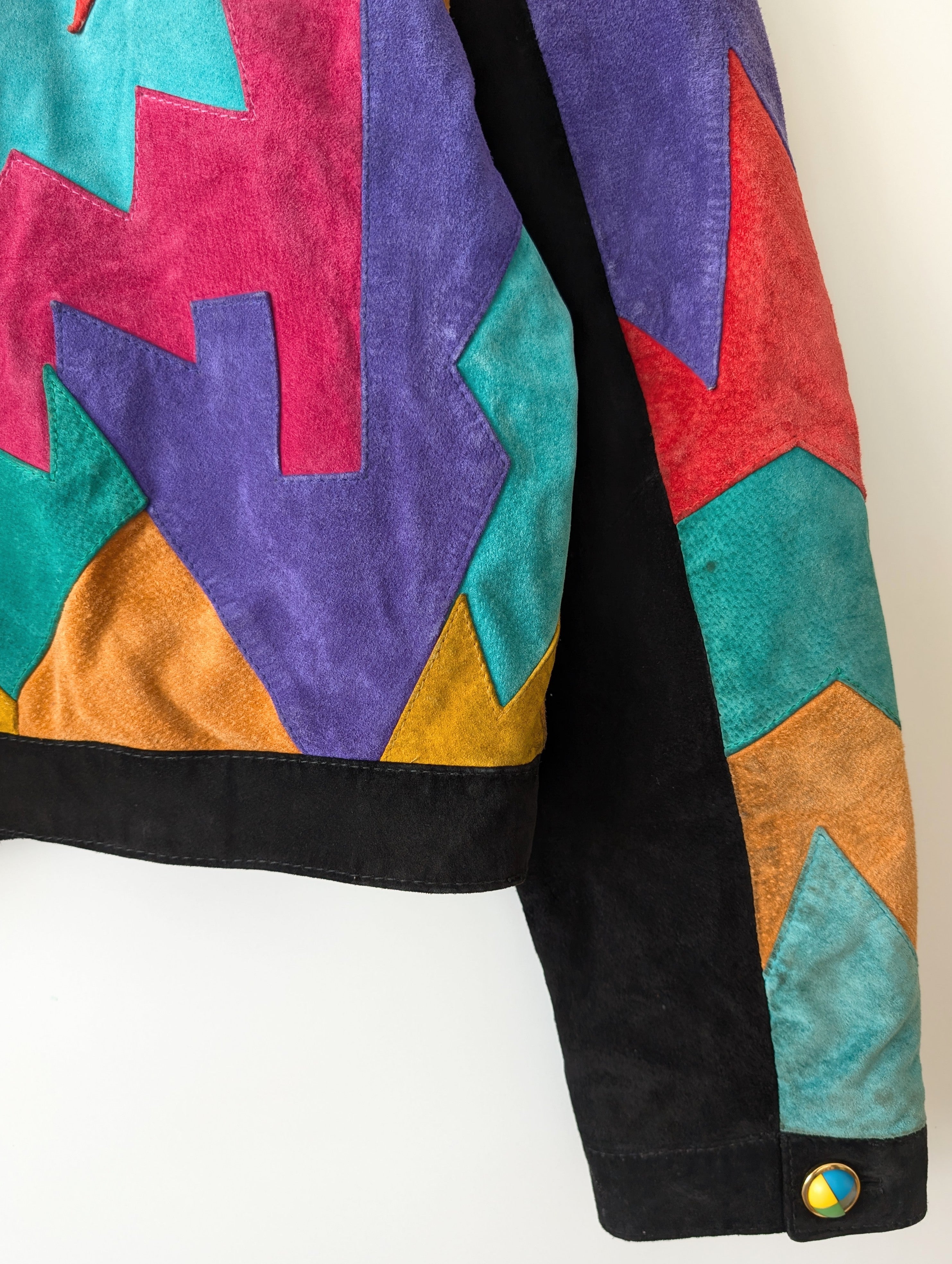 RARE Lederjacke Blouson 80s Patch (S-L)