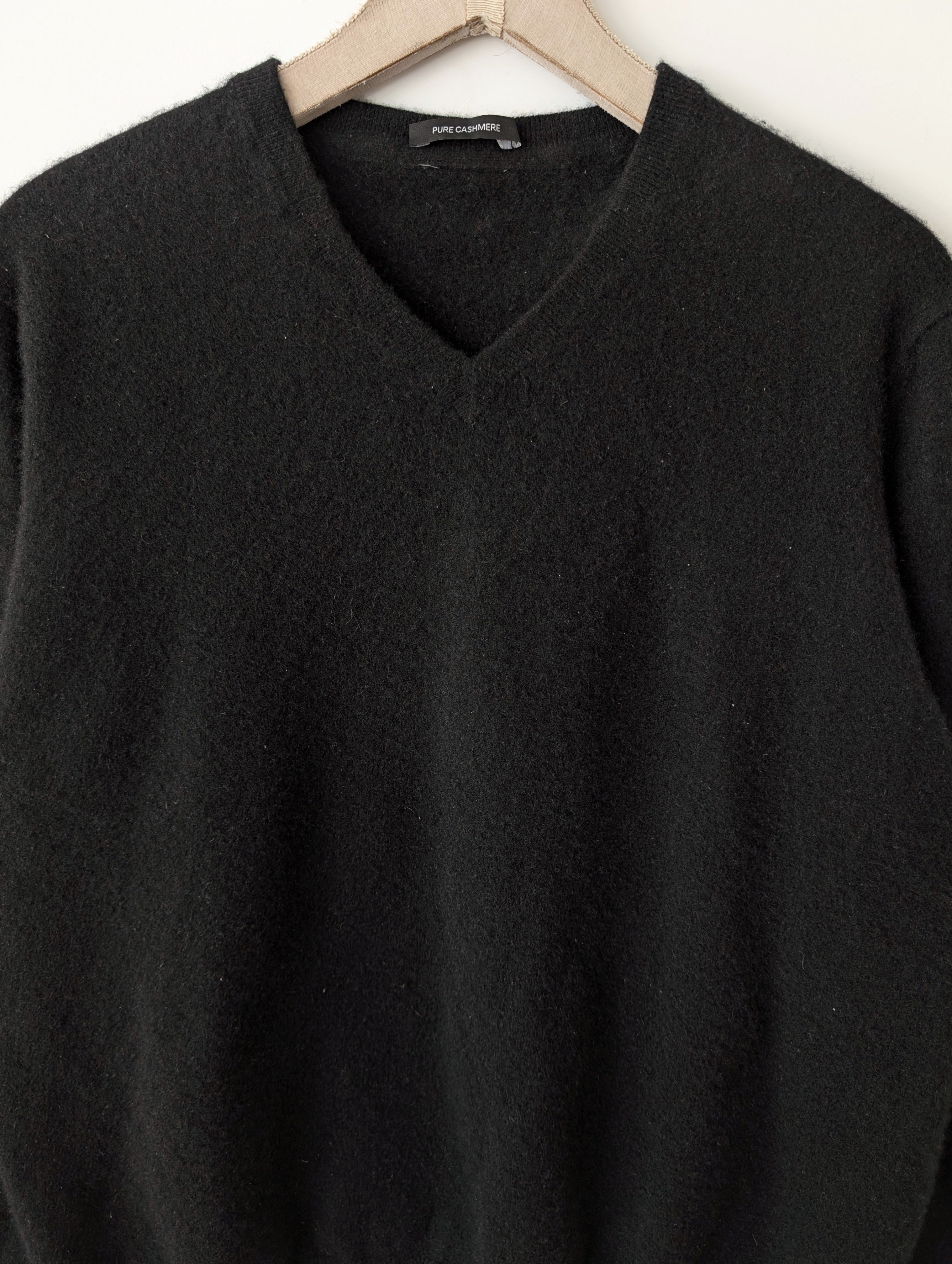 *Kaschmir* Pullover Premium Basic Schwarz (XL)