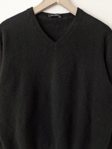 *Kaschmir* Pullover Premium Basic Schwarz (XL)
