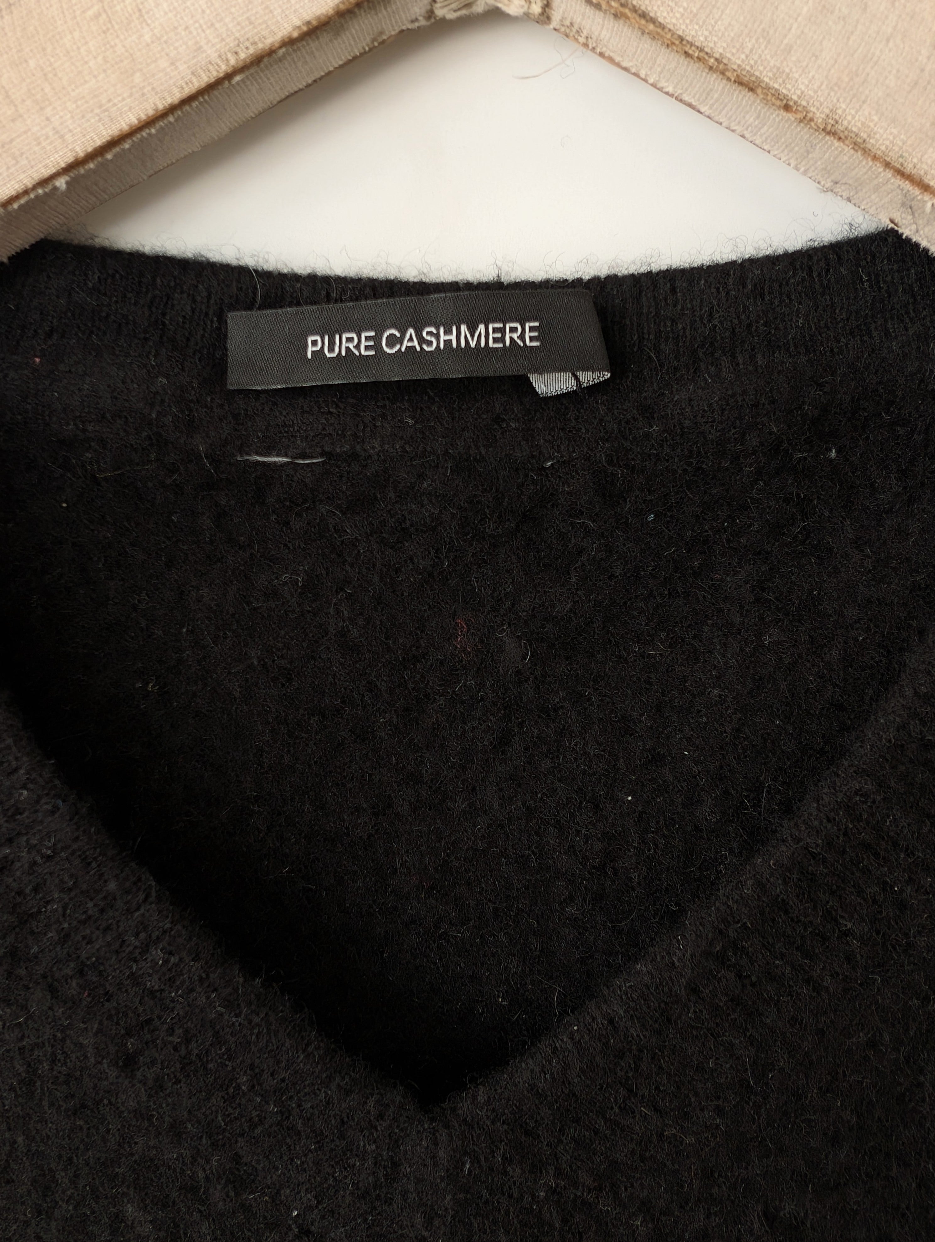 *Kaschmir* Pullover Premium Basic Schwarz (XL)