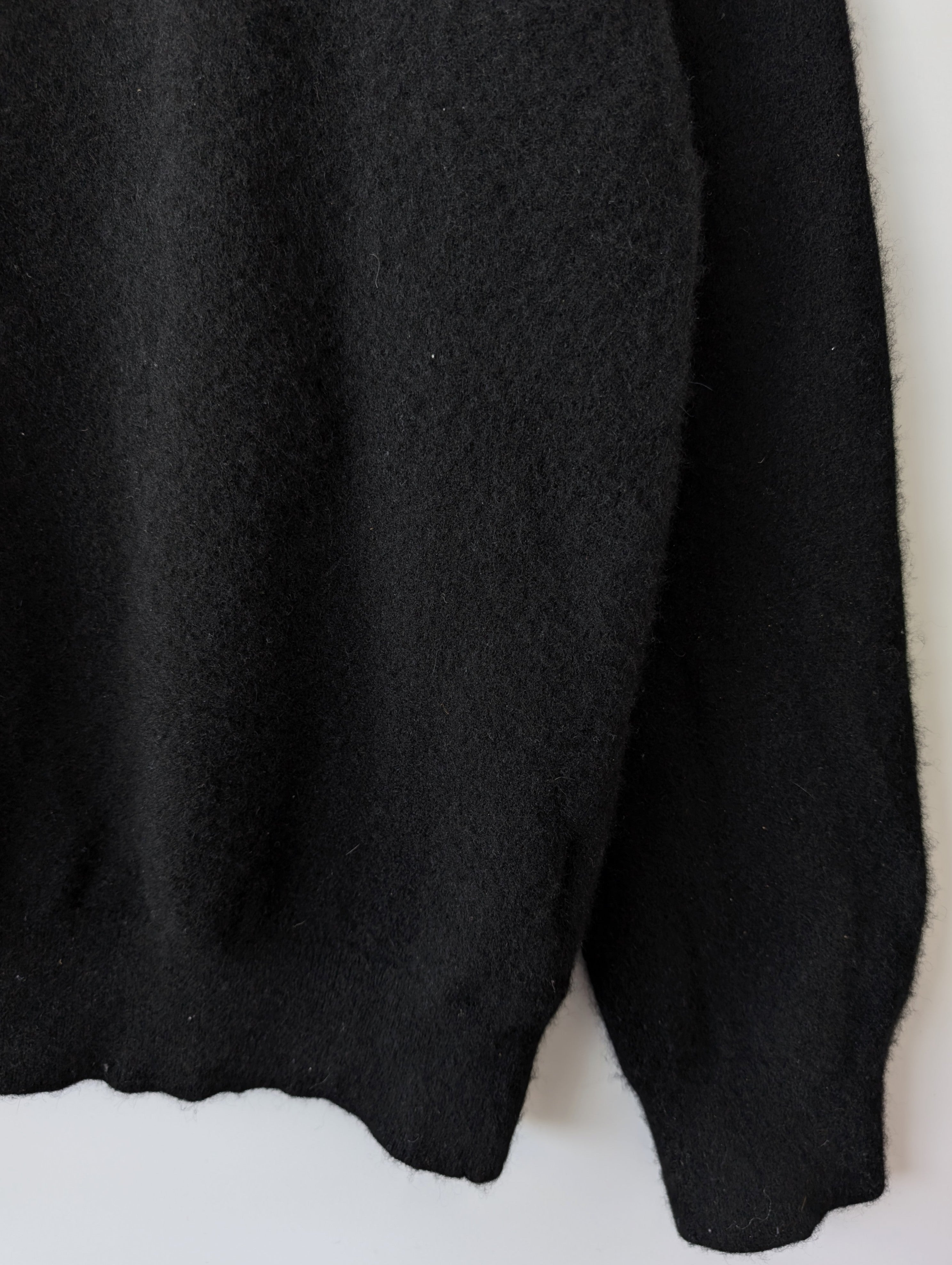 *Kaschmir* Pullover Premium Basic Schwarz (XL)