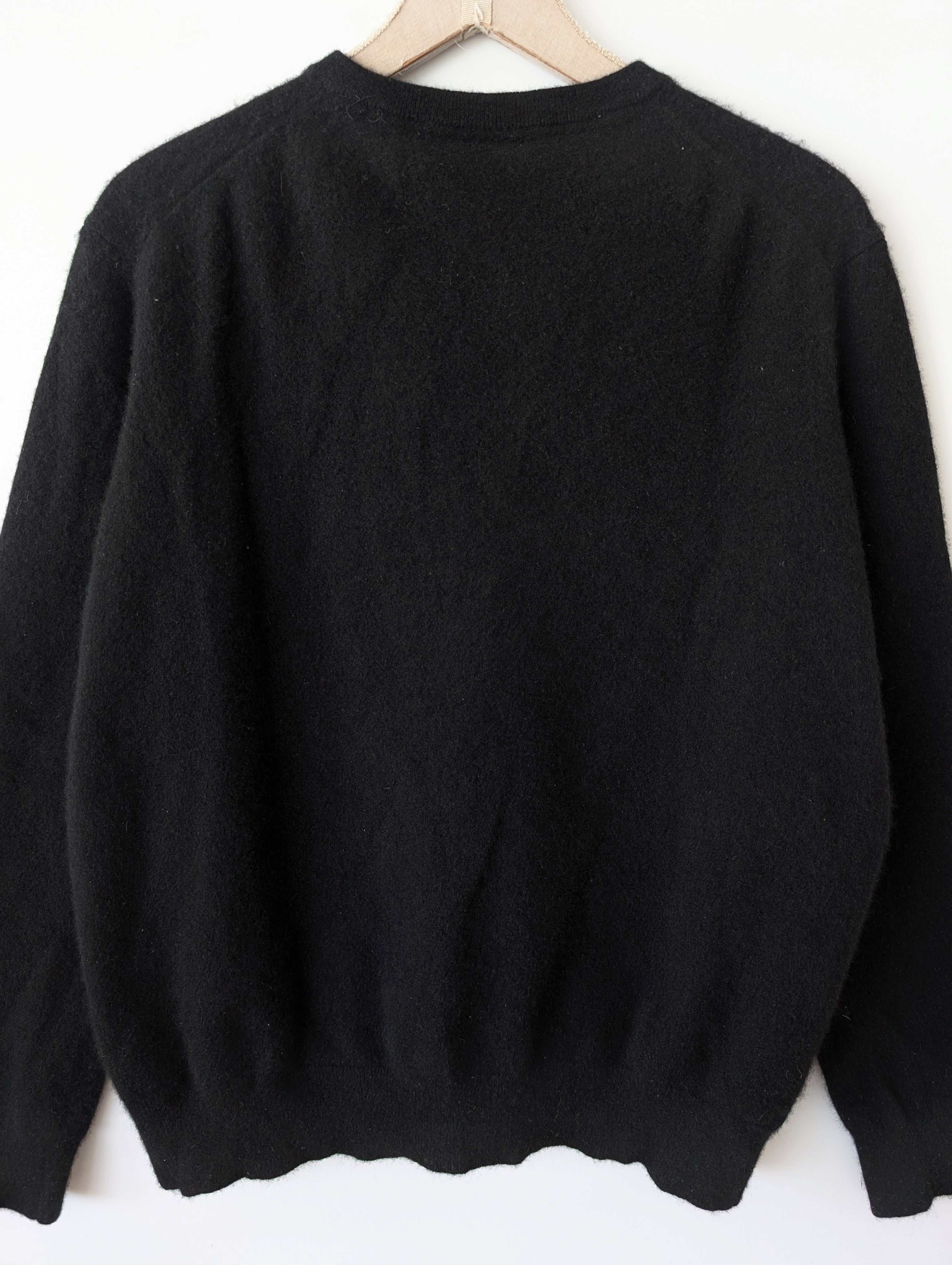*Kaschmir* Pullover Premium Basic Schwarz (XL)