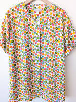 Lade das Bild in den Galerie-Viewer, *Seide* Bluse 80s Bunter Blumen Print (XXL)
