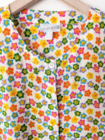 Lade das Bild in den Galerie-Viewer, *Seide* Bluse 80s Bunter Blumen Print (XXL)
