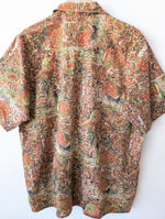 Lade das Bild in den Galerie-Viewer, Hemd 90s Toskana Print Rostrot Khaki (XL)
