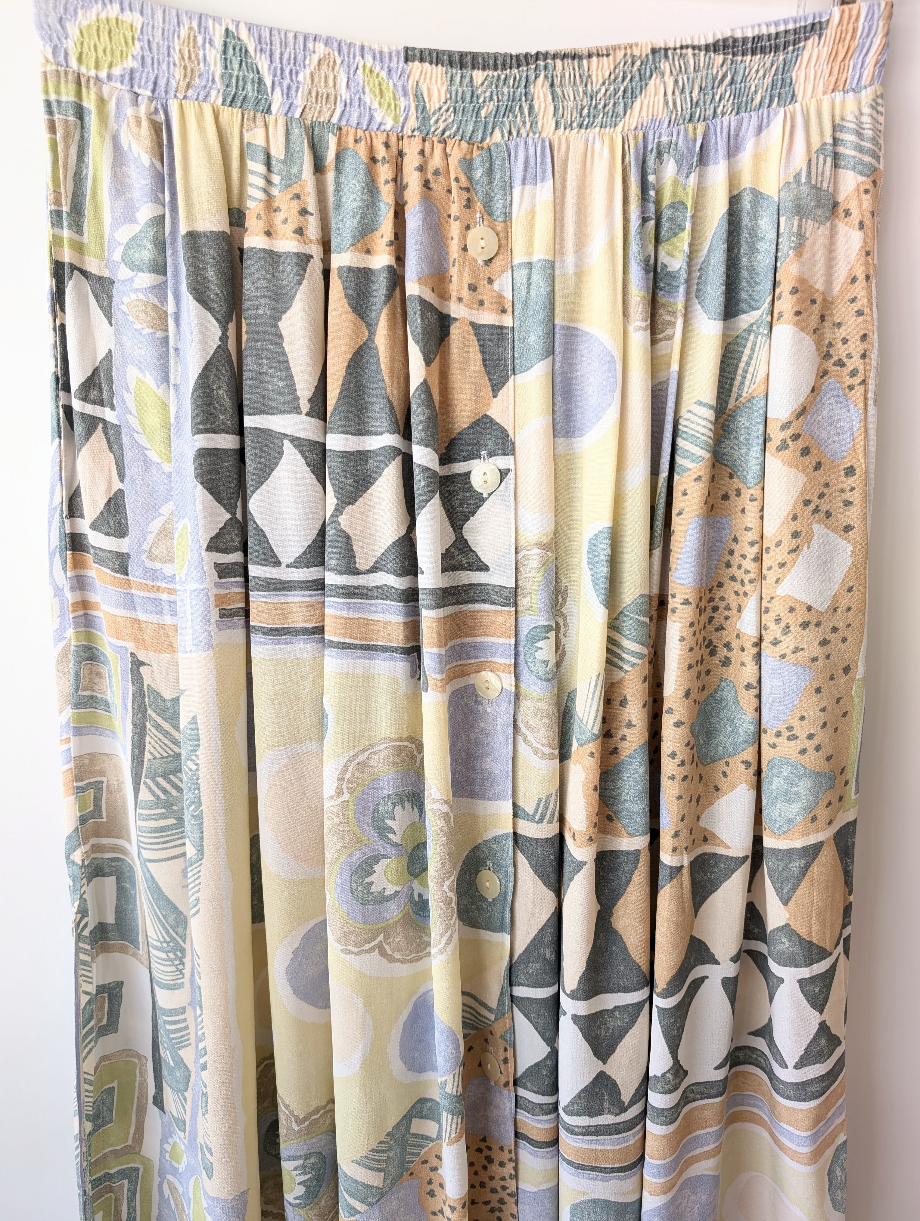 Rock 80s Pastell Print Mint Apricot (M-L)