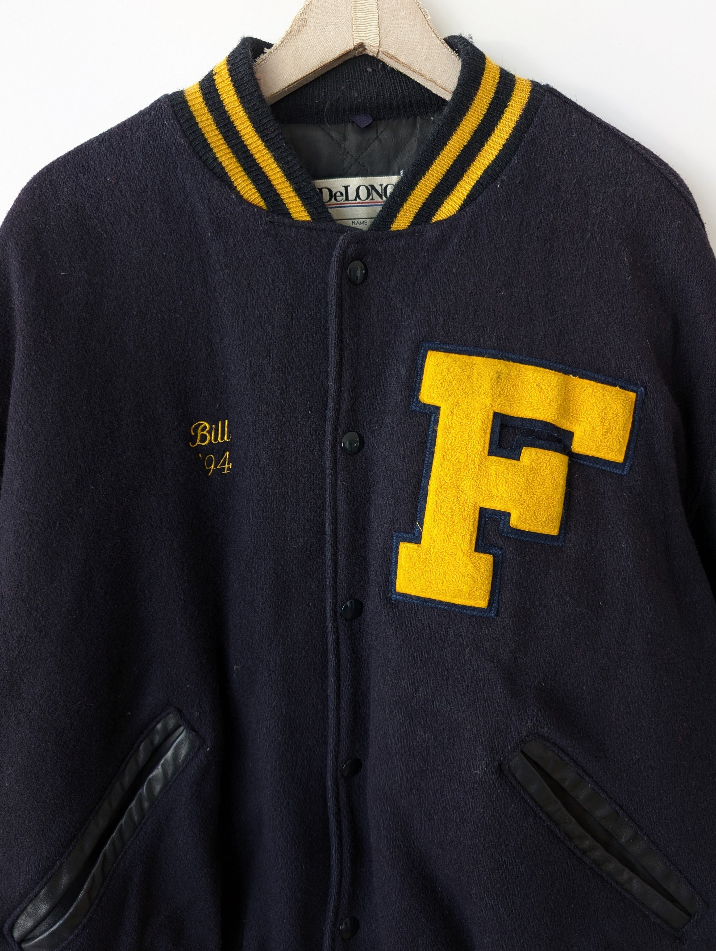 Leder Collegejacke Bill '94 DeLong Hockey (L-XL)