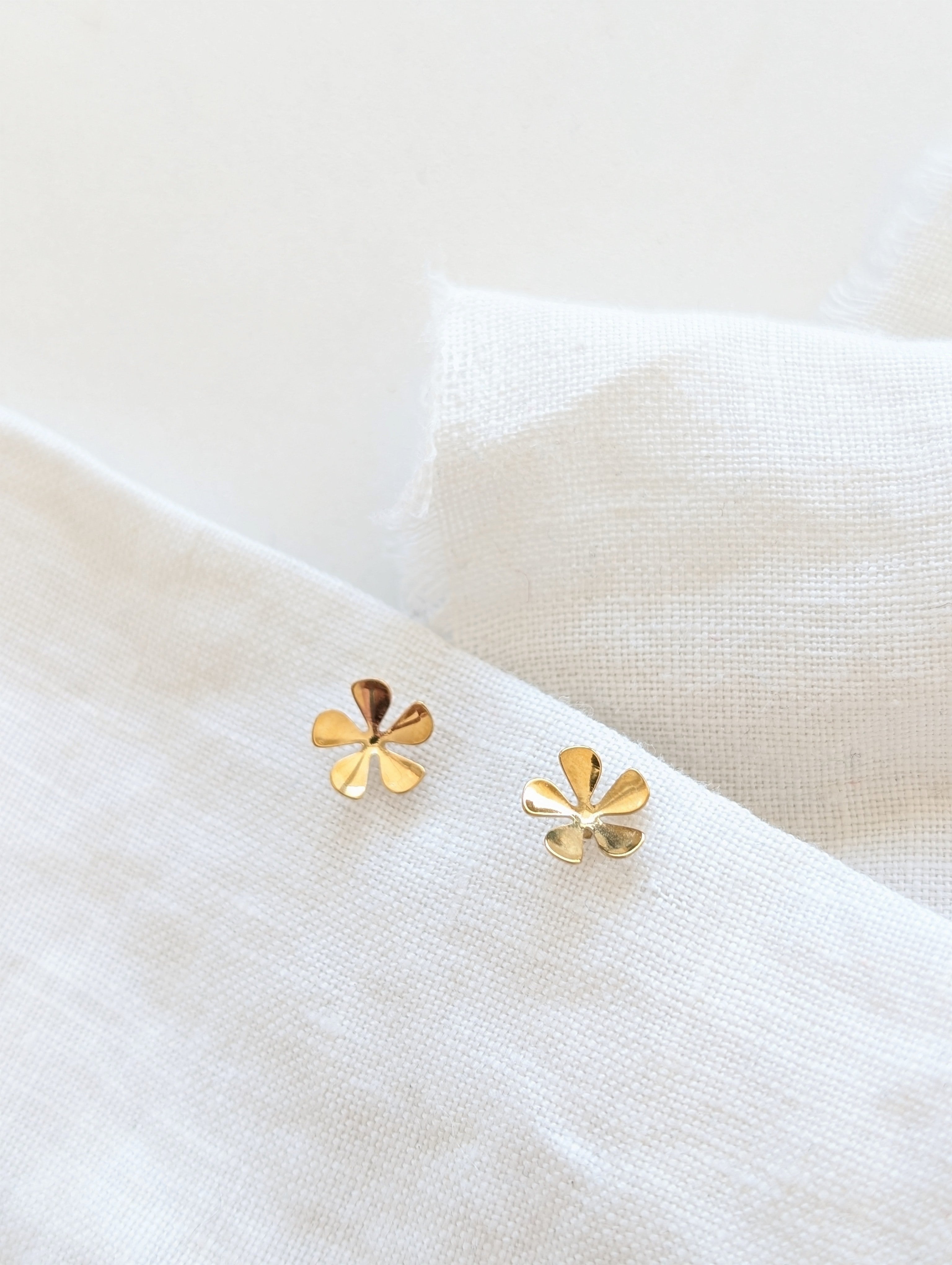 Ohrringe 14k Gold Blumen