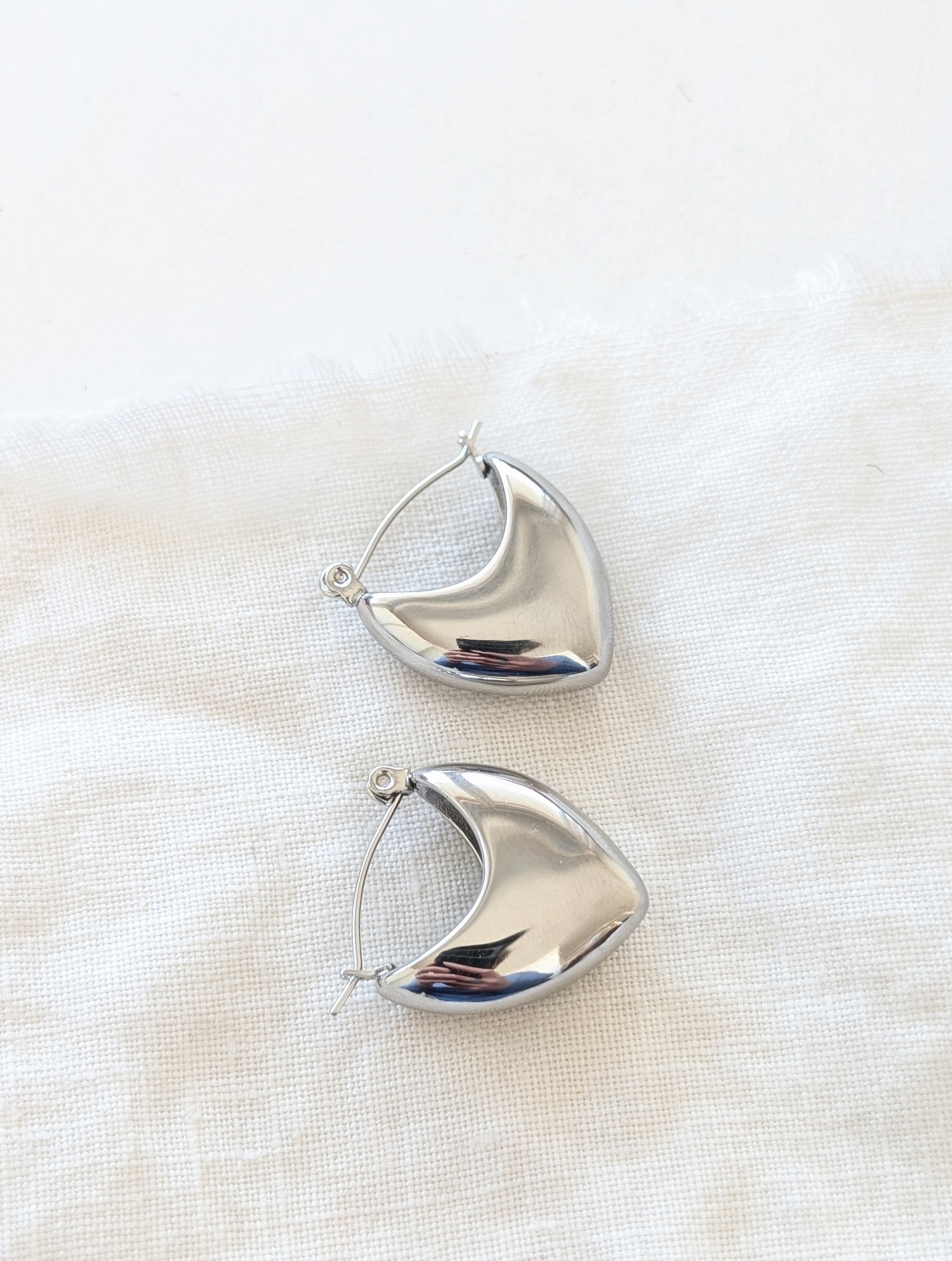 Creolen 14k Silber Heart