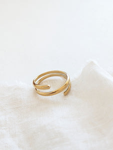 Ring 14k Gold Spiral Fine