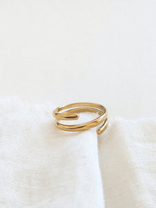 Ring 14k Gold Spiral Fine