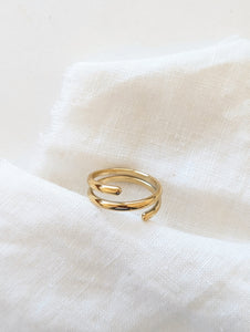 Ring 14k Gold Spiral Fine