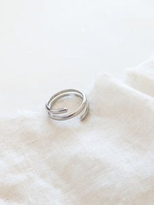 Ring 14k Silber Spiral Fine