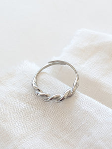 Ring 14k Silber Twisted Fine