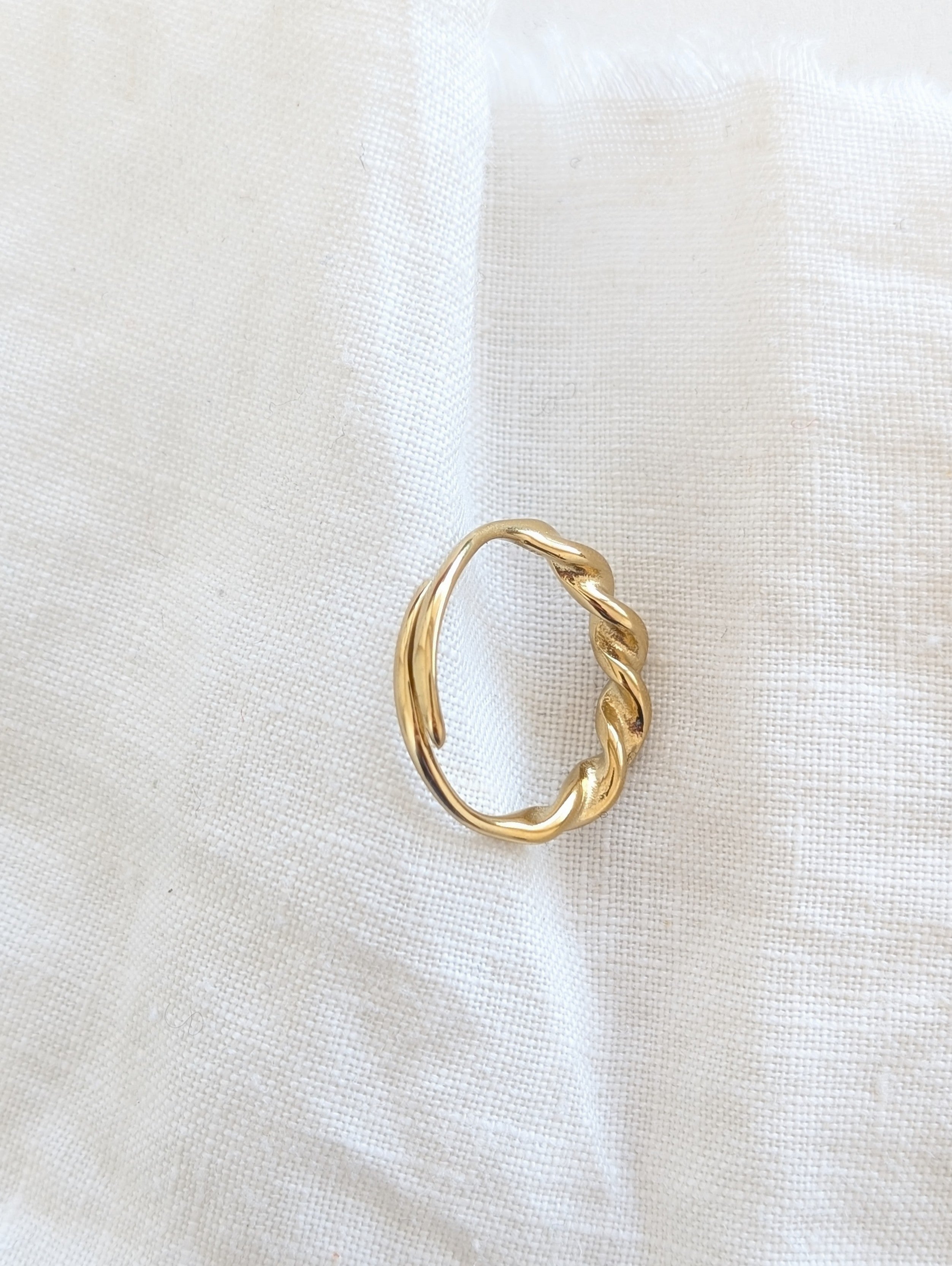 Ring 14k Silber Twisted Fine