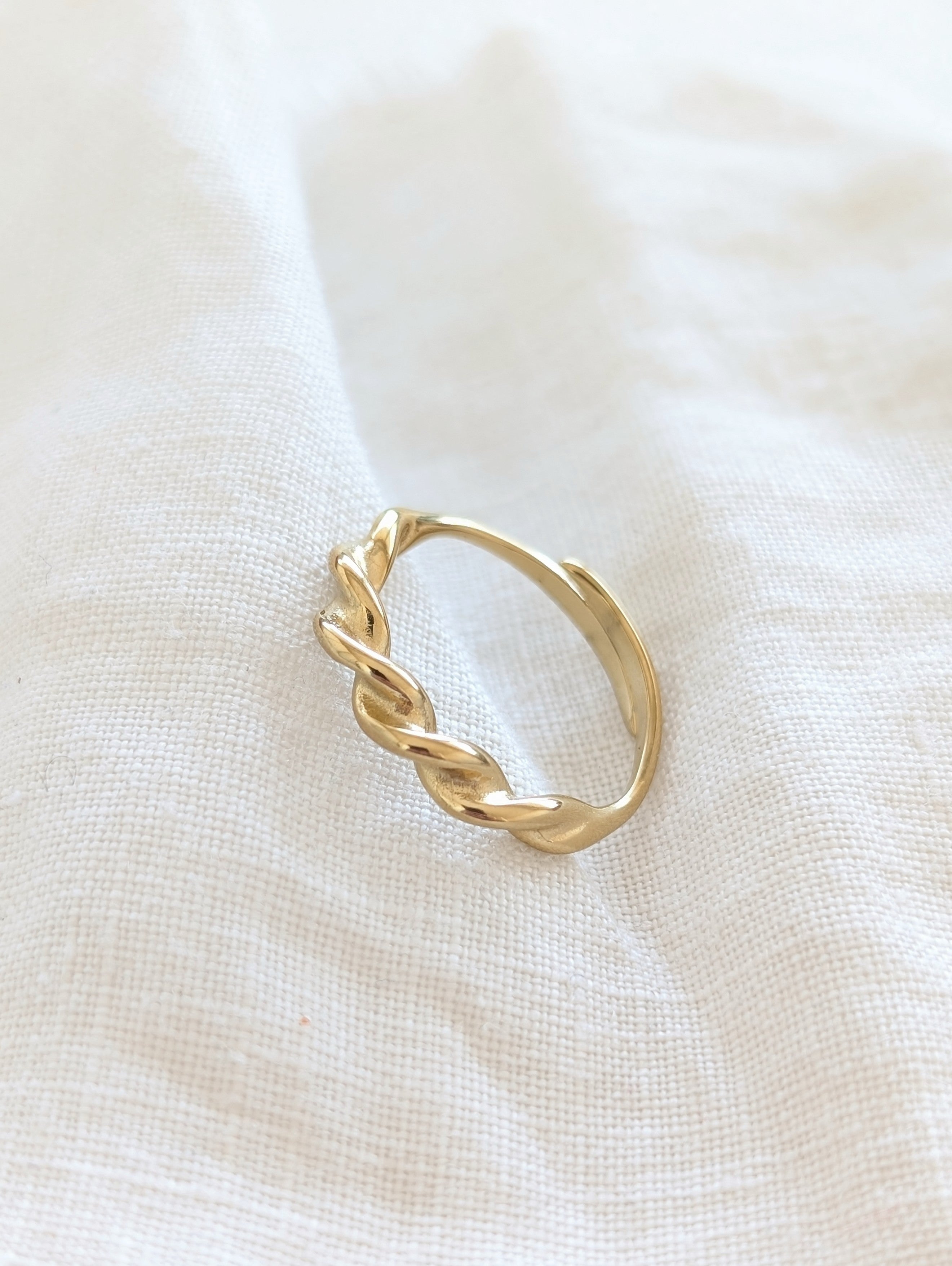 Ring 14k Silber Twisted Fine